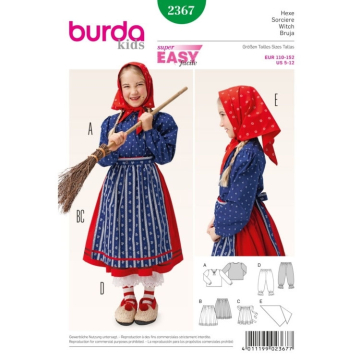 Patron Burda 2367 Sorcière, en français