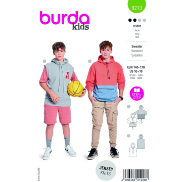 Patron Burda 9213 sweat-shirt enfant, version papier, en français