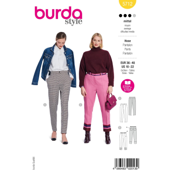Schnittmuster Hose, Burda 5712