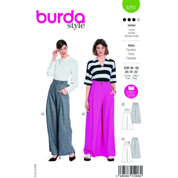 Naaipatroon Broek, Burda 5751, Dui/En/Fr