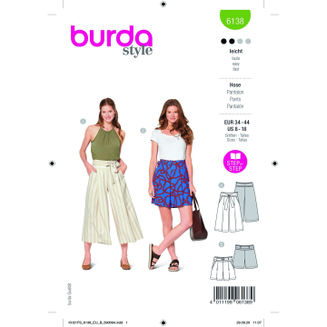 Naaipatroon broek, Burda 6138