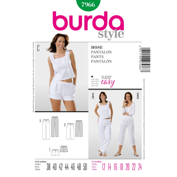 Patron Burda 7966 Pantalon, en français