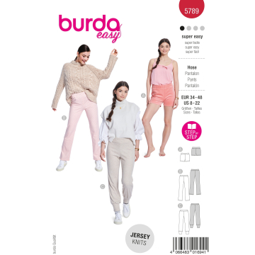 Naaipatroon Broek Dames, Burda 5789, NL/GB/DE/FR