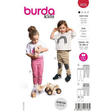 Patron Burda 9222 pantalon enfant, version papier, en français