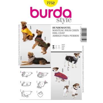Paper Pattern Dog Coat, Burda 7752, Dui/En/Fr