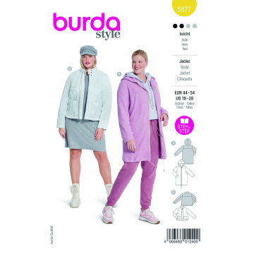 Patron Burda 5877 veste femme, en français