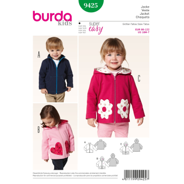 Patron Burda 9425 Veste, en français