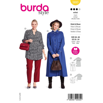 Patron Burda 5693 Robe & Blouse femme, en français