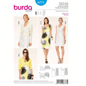 Patron Burda 6773 Robe & Veste, en français