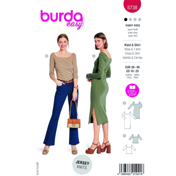 Naaipatroon Burda 5738 Jurk & Shirt, Nl/Dui/En/Fr