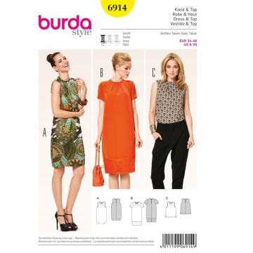 Naaipatron Top, Dress, 6914, Dui/En/Fr