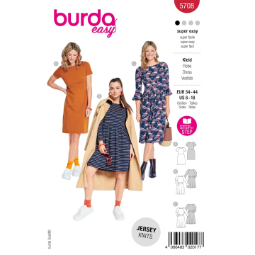 Schnittmuster Kleid, Burda 5708