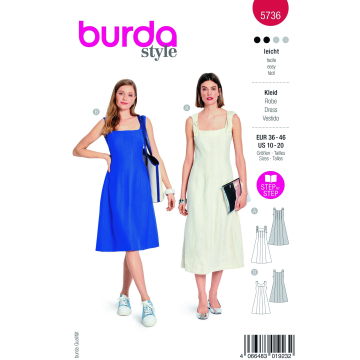 Sewing pattern Burda 5736 Dress, En/Ger/Fr