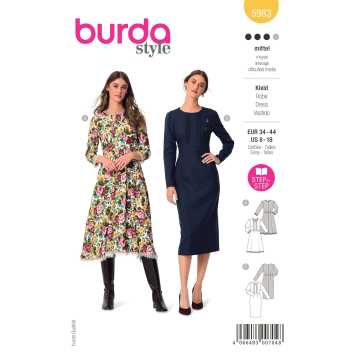 Naaipatroon jurk, Burda 5983, Dui/En/Fr