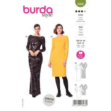 Naaipatroon jurk, Burda 6068