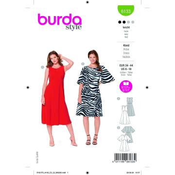 Patron Burda 6133 Robe, en français