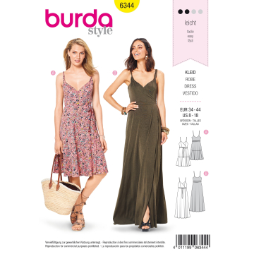 Patron Burda 6344 Robe, en français