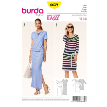 Patron Burda 6639 Robe, en français