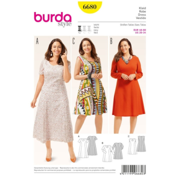 Patron Burda 6680 Robe, en français
