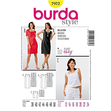 Patron Burda 7972 Robe, en français