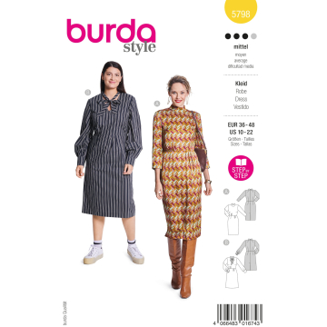 Pattern Dress Ladies, Burda 5798, GB/DE/FR/NL