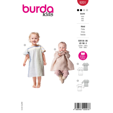 Schnittmuster Kleid Kids, Burda 9201