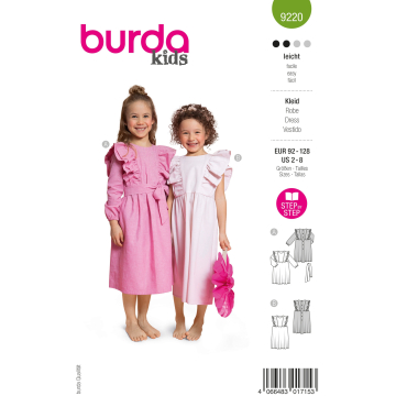 Patron Burda 9220 robe enfant,en français