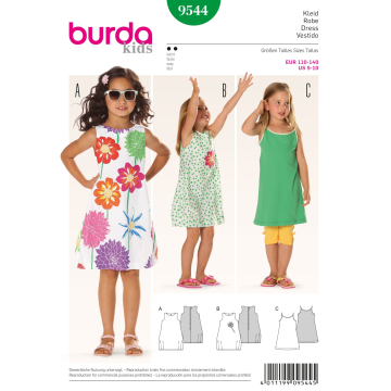 Naaipatron DRESS, Burda 9544, Dui/En/Fr