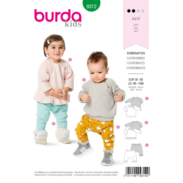 Patron Burda Kids 9312 Coordonnés, en français