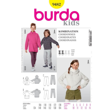 Paper Pattern Combination, Burda 9482, En/Ger/Fr