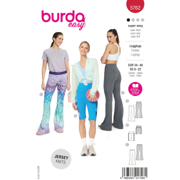 Patron Burda 5762 legging femme, version papier, en français
