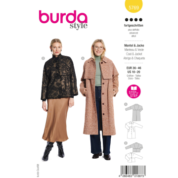 Pattern Coat & Jacket Ladies, Burda 5769, GB/DE/FR/NL