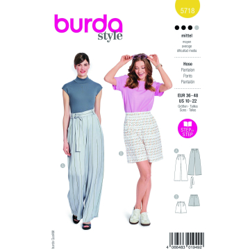 Naaipatroon Burda 5718, Broek, Nl/Dui/En/Fr
