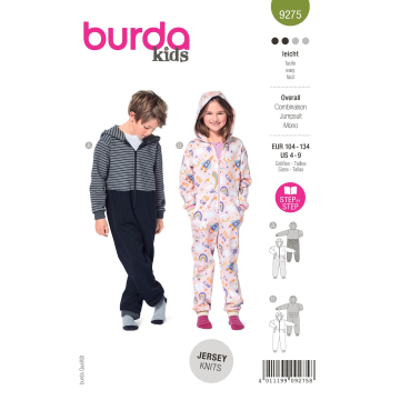 Patron Burda Kids 9275 Combinaison, en français