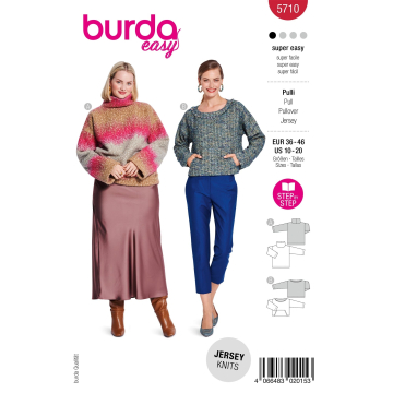 Schnittmuster Pullover, Burda 5710