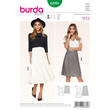 Patron Burda 6880 Jupe, en français
