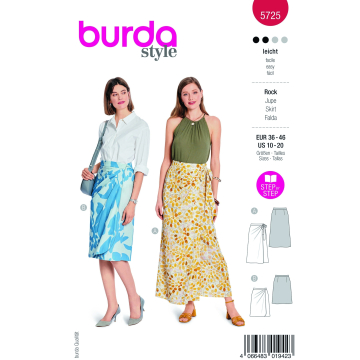 Patron Burda 5725 jupe femme, en français