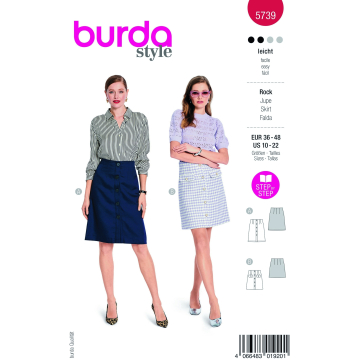 Patron Burda 5739 jupe femme, en français