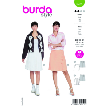 Patron Burda 5781 jupe femme, version papier, en français