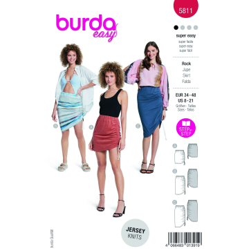 Patron Burda 5811 jupe femme, version papier, en français