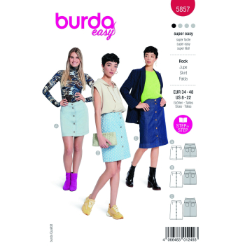 Patron Burda 5857 jupe femme, en français