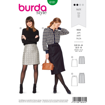 Patron Burda 6181 Jupe, en français