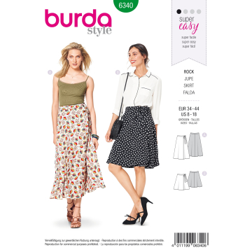 Patron Burda 6340 Jupe, en français