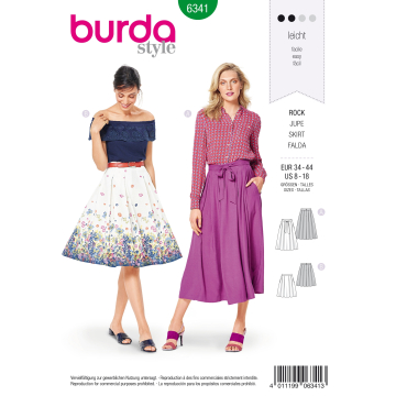 Patron Burda 6341 Jupe, en français
