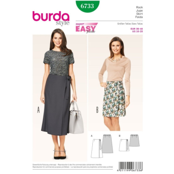 Patron Burda 6733 Jupe, en français