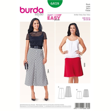 Patron Burda 6818 Jupe, en français