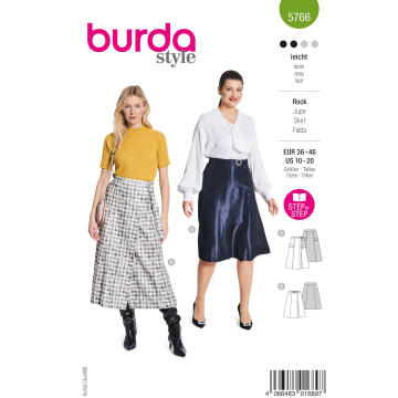 Patron Burda 5766 jupe femme, version papier, en français
