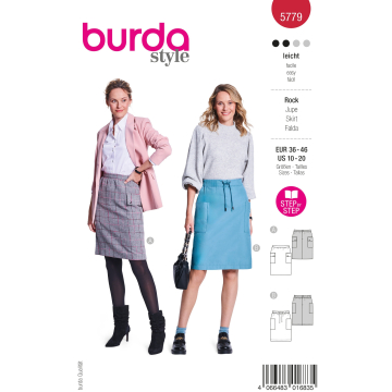 Patron Burda 5779 jupe femme, version papier, en français