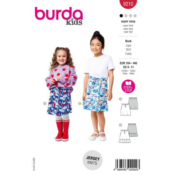 Schnittmuster Rock Kids, Burda 9210
