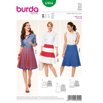 Patron Burda 6904 Jupe, en français